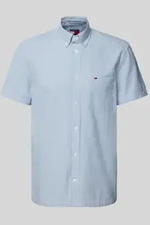 Tommy Hilfiger Regular fit vrijetijdsoverhemd van zuiver katoen met korte mouwen