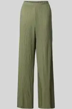 VILA Wide leg stoffen broek met plissévouwen, model 