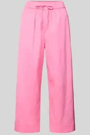 JOOP! Wide leg stoffen broek met steekzakken, model 