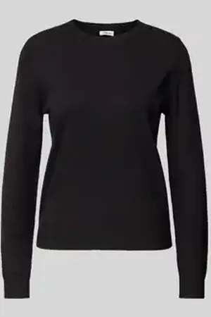 QS by s.Oliver Regular fit gebreide pullover van viscosemix met geribde zomen