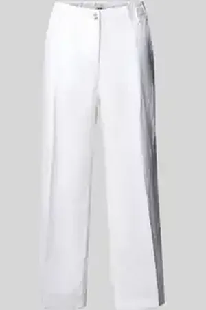 Brax Straight leg linnen broek met verkort model