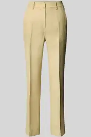 Max Mara Regular fit stoffen broek met persplooien, model 