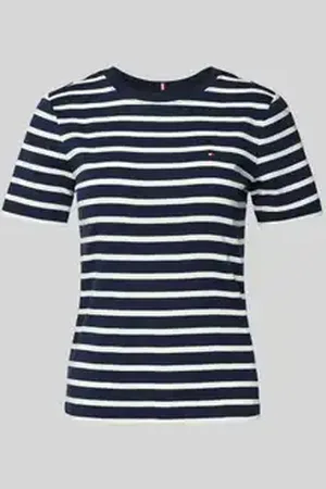 Tommy Hilfiger Slim fit T-shirt met labeldetail