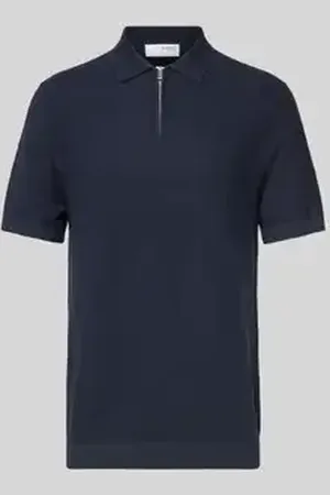 SELECTED Poloshirt met korte ritssluiting