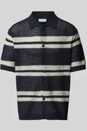 Les Deux Regular fit vrijetijdsoverhemd met ajourpatroon, model 