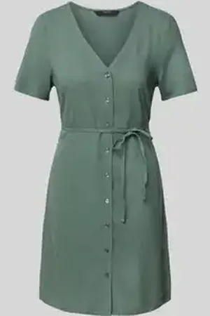 VERO MODA Loose fit mini-jurk van een mix van viscose en linnen, model 
