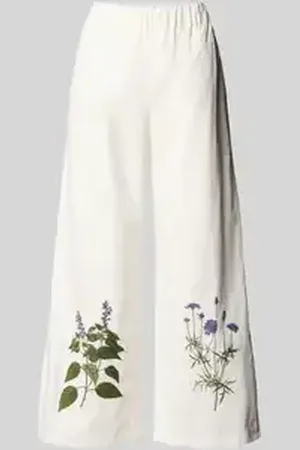 Max Mara Wide leg stoffen broek met elastische band, model 