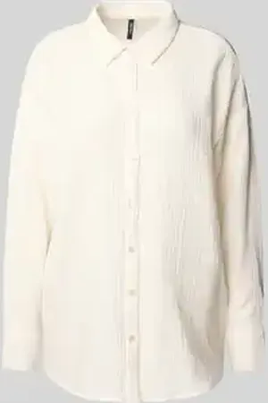 VERO MODA Loose fit overhemdblouse van puur katoen, model 