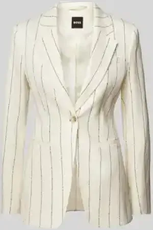 HUGO BOSS Linnen blazer met reverskraag, model 