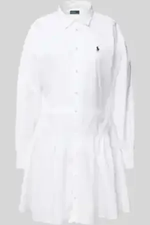 Ralph Lauren Knielange overhemdjurk met logostitching