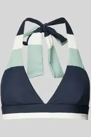 Marc O’ Polo Bikinitop met halter en brede blokstrepen