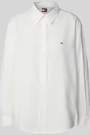 Tommy Hilfiger Relaxed fit blouseshirt van een mix van katoen en linnen