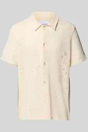 Les Deux Regular fit vrijetijdsoverhemd met broderie anglaise, model 
