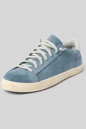 P448 Leren sneakers met labelprint, model 
