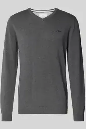 QS by s.Oliver Gebreide pullover met V-hals