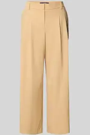 Atelier Gardeur Wide leg stoffen broek in verkorte pasvorm, model 