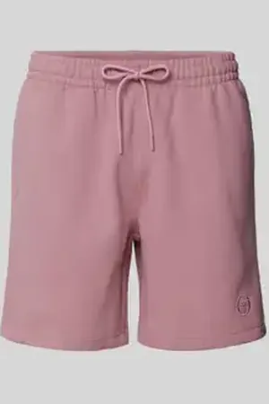 Sergio Tacchini Regular fit sweatshorts met logostitching, model 