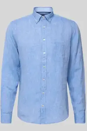 Fynch-Hatton Regular fit linnen overhemd met button-downkraag