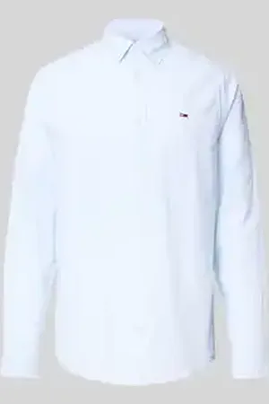 Tommy Hilfiger Regular fit vrijetijdsoverhemd van een mix van katoen en linnen met button-downkraag