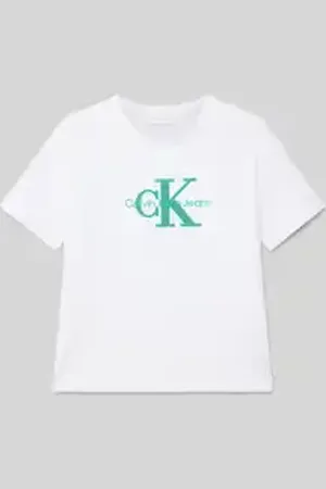 Calvin Klein T-shirt met labeldetail, model 