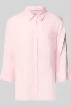 Brax Regular fit linnen blouse met borstzak, model 
