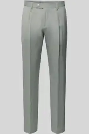 Antony Morato Regular fit linnen broek met bandplooien