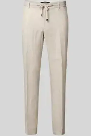 JOOP! Slim fit linnen broek met elastische band, model 