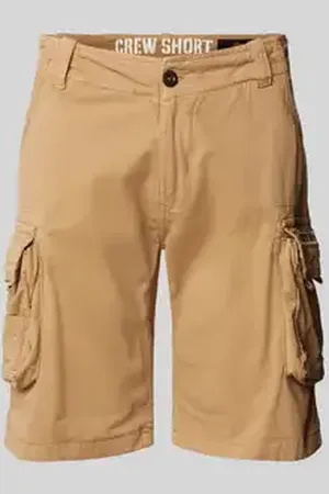 Alpha Industries Regular fit korte cargobroek met labelstitching, model 