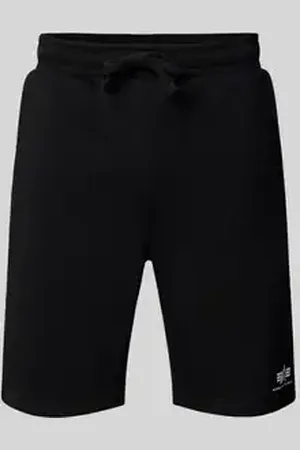 Alpha Industries Sweatshorts met elastische band en tunnelkoord