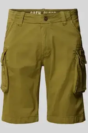 Alpha Industries Regular fit korte cargobroek met labelstitching, model 