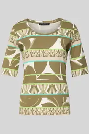 Betty Barclay T-shirt met geribde ronde hals