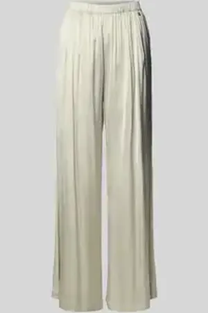 Mos Mosh Wide leg stoffen broek met platte plooien, model 