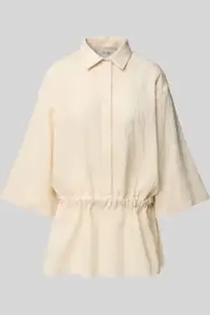 More Relaxed fit blouse met structuurmotief