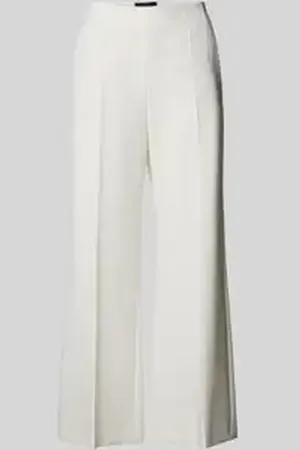 Windsor Slim fit stoffen broek met persplooien