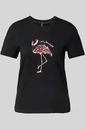 ONLY Regular fit T-shirt met pailletten, model 