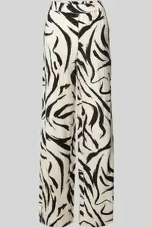VILA Loose fit stoffen broek met structuurmotief, model 