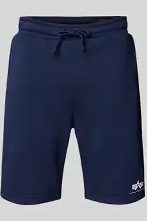 Alpha Industries Sweatshorts met elastische band en tunnelkoord