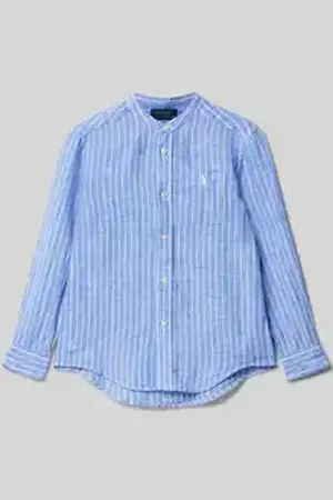 Ralph Lauren Regular fit overhemd van linnen met labelstitching, model 