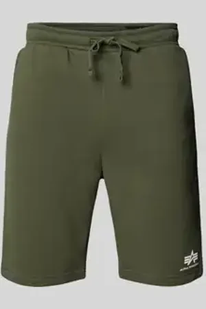 Alpha Industries Sweatshorts met elastische band en tunnelkoord