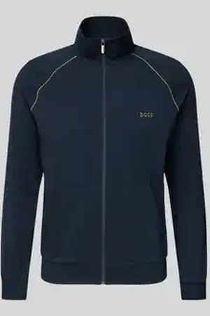 HUGO BOSS Sweatjack met labelstitching, model 