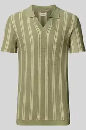 Blend Slim fit poloshirt met ribboorden, model 
