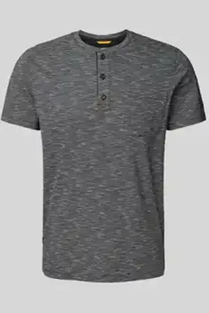 Camel Active T-shirt met henley-kraag