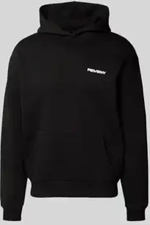 Review Hoodie met labelprint