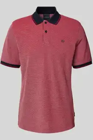 Bugatti Poloshirt met labelstitching