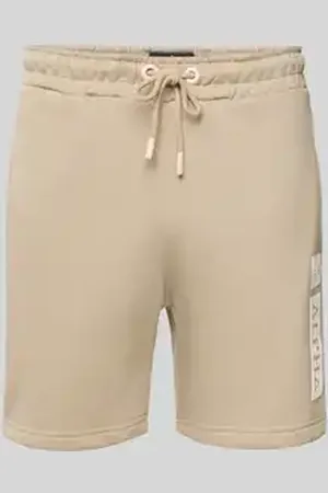 Alpha Industries Sweatshorts met elastische band en tunnelkoord