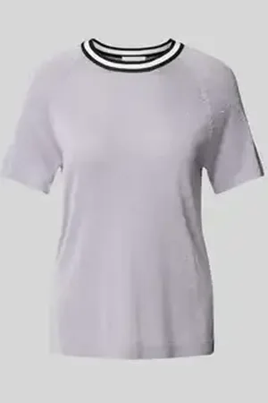 Jake*s Gebreid shirt met effectgaren en raglanmouwen