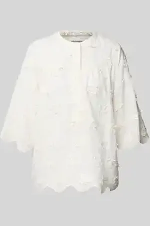 Lollys Laundry Blouse met gehaakt kant en golvende zoom, model 