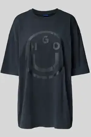 Hugo Blue Oversized T-shirt van puur katoen