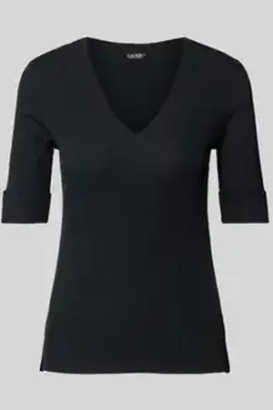 Ralph Lauren T-shirt met geribde V-hals, model 