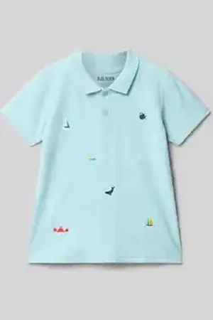 Blue Seven Poloshirt met labelstitching